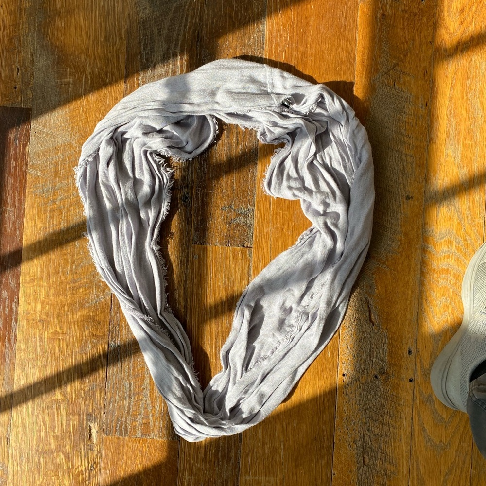 Gray infinity scarf